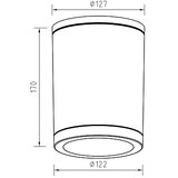  SVJETILJKA STROPNA NADGRADNA P9012-E27 TESLIGHT | shoptok.hr