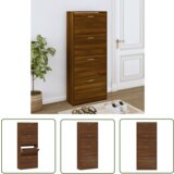 The Living Store Omarica za čevlje rjav hrast 63x24x147 cm inženirski les - Omarica Za Čevlje, (21744578) | Shoptok.si