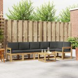  Set vanjskih sofa s jastukom 7 pcs Bijela i antracit Poliester | shoptok.hr