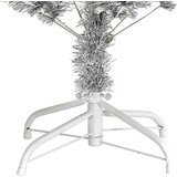 vidaXL Božično drevo med 150 LED z stojalom srebrna 150 cm PET | Shoptok.si