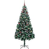 vidaXL Umjetno božićno drvce Zelena 210 cm PVC i Čelik i Plastika | shoptok.hr