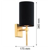  Argon 8035 - Zidna lampa ABRUZZO 1xE14/7W/230V mesing/crna | Eponuda.com