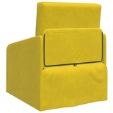  Fotelja na podu 2-u-1 Žuta 65x80x83 cm Velur | shoptok.hr