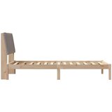  Okvir za krevet s uzglavljem Smeđa 90 x 200 cm tkanina | shoptok.hr