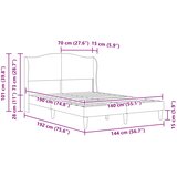  Krevetna konstrukcija Tamnozelena 140 x 190 cm Baršun | shoptok.hr
