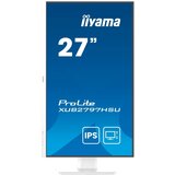 Iiyama 27" WHITE IPS-panel, 1920x1080@100Hz, 300cd/m2, 15cm Height Adj. Stand, Speakers, HDMI, DisplayPort, 1ms (MPRT), USB 2x2.0, dual monitor setup with XUB2797HSN-W2 | ePonuda.com