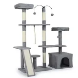 Maca Lounge grebalica i penjalica za mačke 136cm Siva
