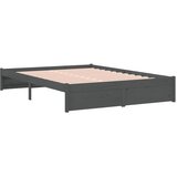  Okvir za krevet od masivnog drva sivi 140 x 200 cm | shoptok.hr