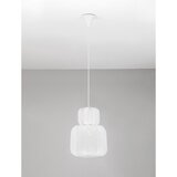Nova Luce Mat bela tekstilna viseča svetilka ø 28 cm Delina – | Shoptok.si