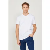 ALTINYILDIZ CLASSICS Men's White Slim Fit Slim Fit Crew Neck Cotton Short Sleeve T-Shirt