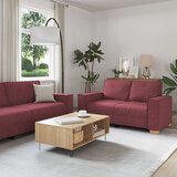 SOFA 3 pcs Vinska crvena 220 x 80 x 84 cm Platnasta tkanina | shoptok.hr
