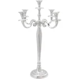vidaXL Srebro Aluminij 33.5 x 33.5 x 60 cm Dekorativni vložki Svečniki