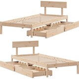 vidaXL Posteljni okvir brez vzmetnice 90x200 cm trdna borovina | Shoptok.si