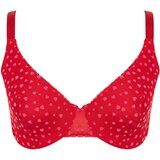 Trendyol Curve Red Heart Pattern Mesh Detailed Bra | Shoptok.si