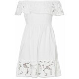 Liu Jo bela mini haljina sa čipkom LJMA4080 T3762 11111 cene