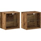  Floating Shelf with LED Light 2 pcs Smeđa 40 x 28,5 x 40 cm | shoptok.hr