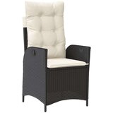  7-dijelni vrtni blagovaonski set s jastucima crni od poliratana | shoptok.hr