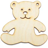  Leseni okraski za decoupage za obešanje - Medvedek (leseni proizvodi za)