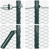  Heksagonalna ograda s stubom 50 x 1 m Čelik premazan PVC-om | shoptok.hr