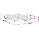 Okvir kreveta siva boja betona 140x200 cm od konstruiranog drva | shoptok.hr