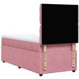 Box spring krevet s madracem ružičasti 90x200 cm baršunasti | shoptok.hr