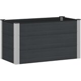 vidaXL Povišena gredica - Vrtna gredica Crna 100 x 50 x 54 cm WPC i aluminij - 100 x 50 x 54 cm Crna | shoptok.hr