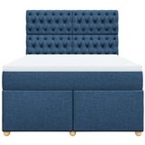  Krevet s oprugama i madracem plavi 140x200 cm od tkanine | shoptok.hr