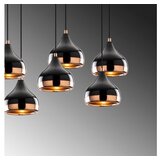 Opviq Vislica YILDO XXL, crna, metal , 88 x 36 cm, visina 112 cm, promjer cjenila 17 cm, visina 16 cm, podesiva visina, 7 X E27 40 W, Yıldo - 6894 | shoptok.hr