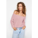 Trendyol Pink Carmen Collar Knitwear Sweater | shoptok.hr
