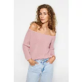 Trendyol Pink Carmen Collar Knitwear Sweater