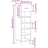 vidaXL ormarić za cipele bijeli 30 x 35 x 105 cm od konstruiranog drva | shoptok.hr