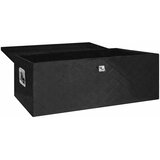  Kutija za pohranu crna 100 x 55 x 37 cm aluminijska | shoptok.hr