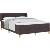 Box Spring Krevet s Madracem - Tamno smeđa 160x200 cm Tkanina | shoptok.hr