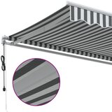 Tenda na automatsko uvlačenje antracit i bijela 500 x 350 cm | shoptok.hr