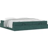  Okvir za krevet Tamnozelena 200 x 200 cm Baršun | shoptok.hr