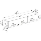 Hanah home denby - white white tv stand | ePonuda.com