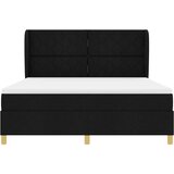  Krevet s opruga kutije s uzglavljem Crna 200 x 180 cm tkanina | shoptok.hr