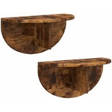  Polica na zidu Zidne 2 pcs Dimljeni hrast 48 x 24 x 24 cm | shoptok.hr