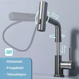 Leziter Mara slavina za sudoper s izvlačnom tuš glavom-siva | shoptok.hr