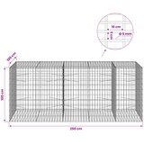  Gabion s žicom debljine 5 mm i mrežom 5x10 cm 250x100x100 cm | shoptok.hr