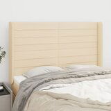 The Living Store Vzglavje z ušesi krem 147x16x118/128 cm blago - Vzglavje, (21660478) | Shoptok.si