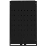 vidaXL Spremište za 6 kante za otpad crno 414x79x117 cm čelično | shoptok.hr