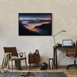  Slika - Mountain Breath (1 Part) Wide - First Variant 120x80 U crnom drvenom okviru | shoptok.hr