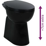 Brez Visoka WC školjka brez roba počasno zapiranje 7 cm višja črna | Shoptok.si