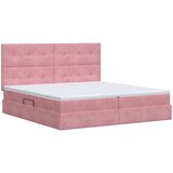  s madracem i skladištem Ružičasta 200 x 200 cm Baršun | shoptok.hr