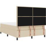  Posteljni okvir z vzmetnico Bež Tkanina 140 x 190 cm Vzmetnica, (22067378) | Shoptok.si