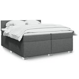 vidaXL Box spring postelja z vzmetnico temno siva 200x200 cm blago Cene