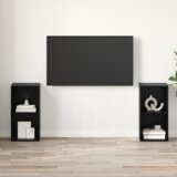 vidaXL Set TV komoda s policom s pohranom 2 pcs Crni hrast 72 x 35 x 36.5 cm | shoptok.hr
