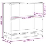  Ormar za knjige smeđi hrast 80,5x35x76 cm izrađeno drvo | shoptok.hr