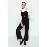 Trendyol Gilet Woven Jumpsuit with Black Buttons and Straps Cene